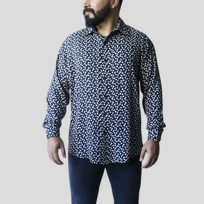 Camisa Manga Larga White Dots