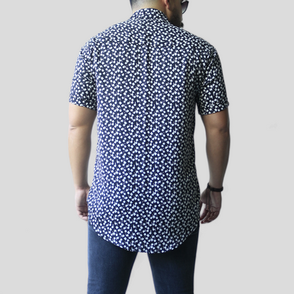 Camisa Manga Corta White Dots